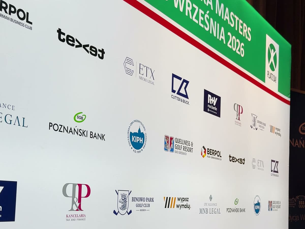 Ścianka z logotypami partnerów GOFUS Polska Masters 2026